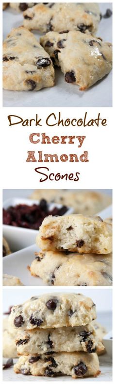 Dark Chocolate-Cherry Almond Scones