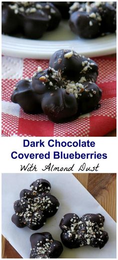 Dark Chocolate Covered Blueberries with Almond Dust