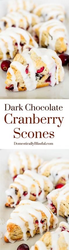 Dark Chocolate Cranberry Scones