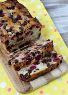 Dark Chocolate Raspberry Banana Bread