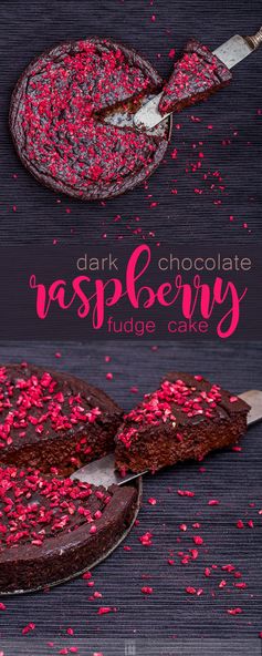 Dark Chocolate-Raspberry Fudge Tart