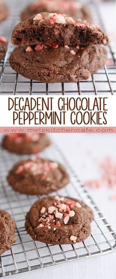 Decadent Double Chocolate Peppermint Cookies