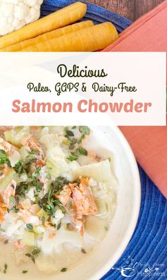 Delicious Dairy-Free Salmon Chowder (GAPS, Paleo