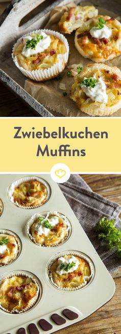 Der Klassiker im Miniformat: Zwiebelkuchen-Muffins