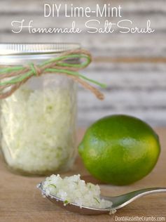 DIY Lime-Mint Salt Scrub