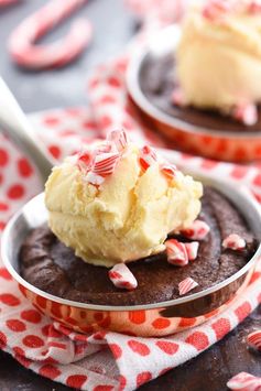 Double Peppermint Brownie Skillets for Two