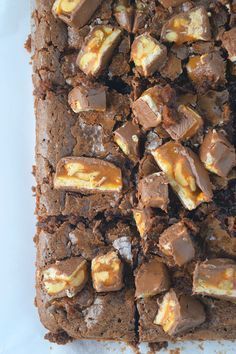 Double Trouble Snickers Brownies