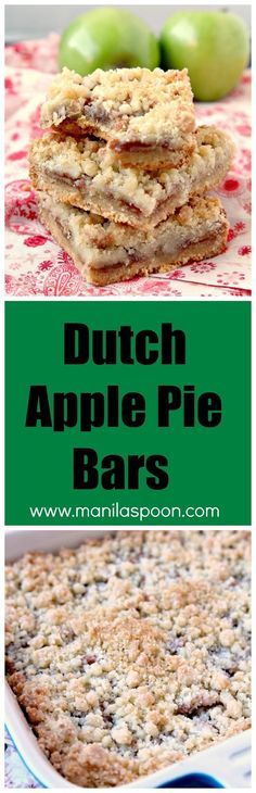 Dutch Apple Pie Bars