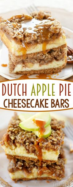 Dutch Apple Pie Cheesecake Bars