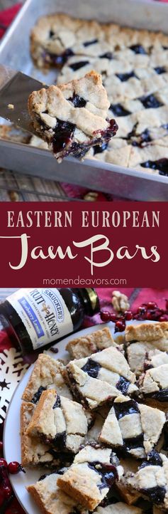 Eastern European Christmas Jam Cookie Bars