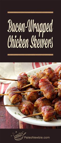 Easy Bacon-Wrapped Chicken Skewers