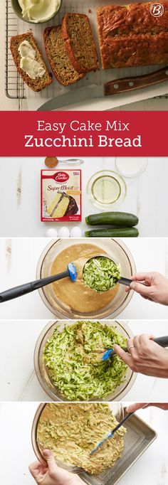 Easy Cake Mix Zucchini Bread