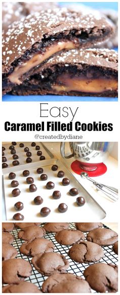 Easy Caramel Filled Chocolate Cookies