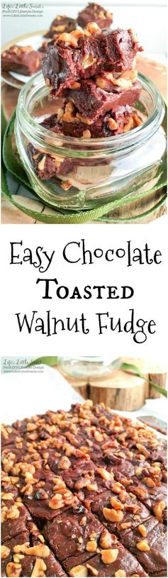 Easy Chocolate Toasted Walnut Fudge