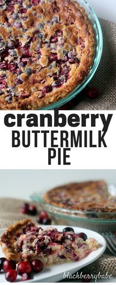 Easy Cranberry Buttermilk Pie