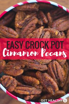 Easy Crock Pot Cinnamon Pecans