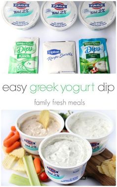 Easy Greek Yogurt Dip - 3 Ways