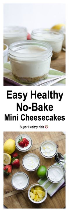 Easy Healthy No-Bake Mini Cheesecakes