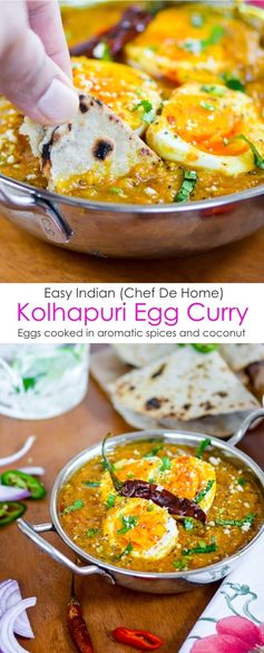 Easy Indian Kolhapuri Egg Curry