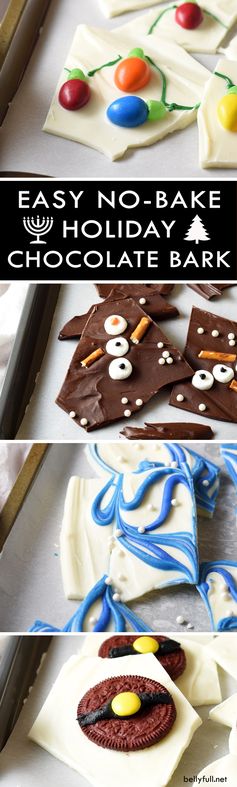 Easy No-Bake Holiday Chocolate Bark