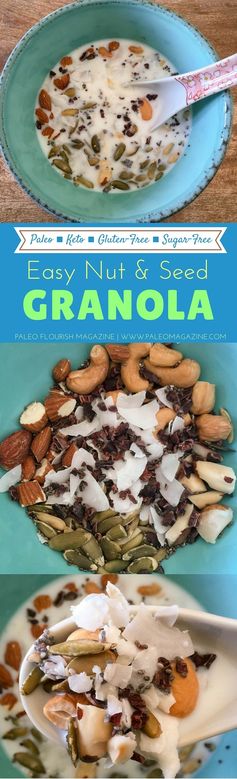 Easy Nut & Seed Granola (Keto, Paleo, Gluten-Free, Sugar-Free