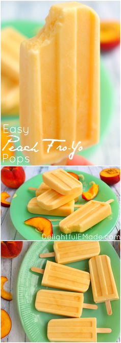 Easy Peach FroYo Pops