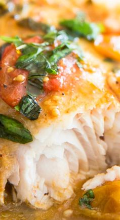 Easy Poached Fish in Tomato Basil Sauce