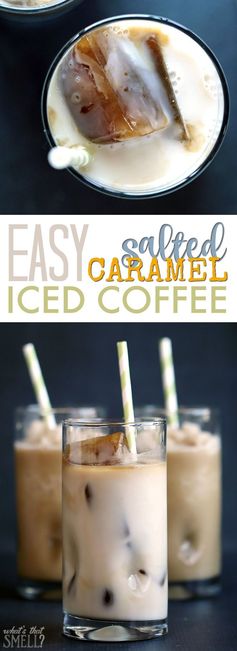 Easy Salted Caramel Iced Coffee