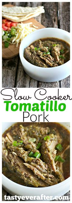 Easy Slow Cooker Tomatillo Pork