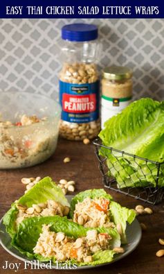 Easy Thai Chicken Salad Lettuce Wraps