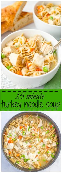 Easy turkey noodle soup