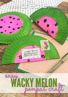 Easy Wacky Melon Pen Pal Craft