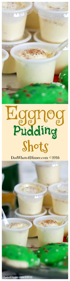 Eggnog Pudding Shots
