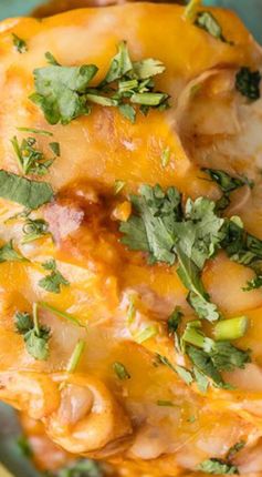 Enchilada Stuffed Chicken Skillet (Inside-Out Chicken Enchiladas