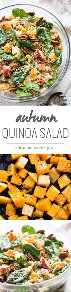 Fall Quinoa Salad with Butternut Squash and Apples