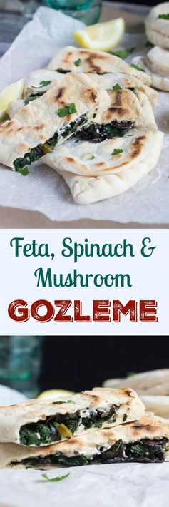 Feta, Spinach and Mushroom Gozleme | The Recipe Redux