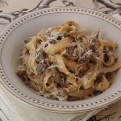 Fettuccine in a Porcini Mushroom Cream Sauce