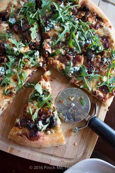 Fig, Bacon, and Blue Cheese Pizza with Balsamic Caramelized Onions