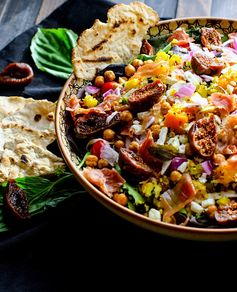 Fig, Basil, and Prosciutto Moroccan Salad