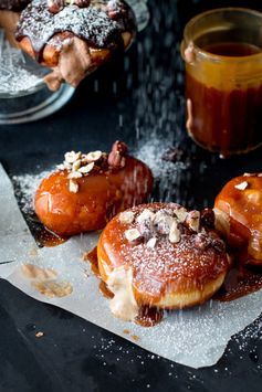 Filled Doughnuts 101: Nutella-Raspberry & Espresso-Banana-Caramel