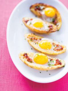 Fingerling Potatoes Stuffed with Quail Eggs