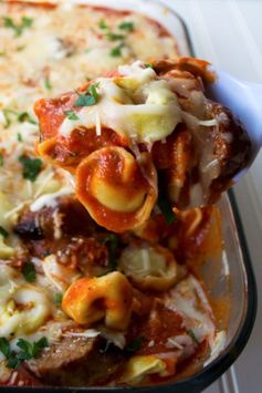 Five Ingredient Baked Tortellini Casserole