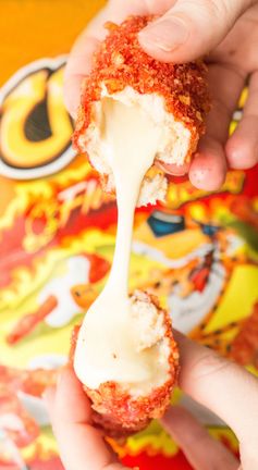 Flamin' Hot Cheetos Chicken Mozzarella Sticks