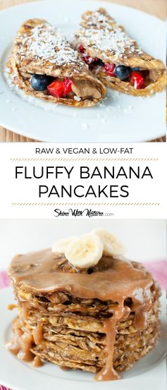 Fluffy Raw Vegan Pancakes (one ingredient!