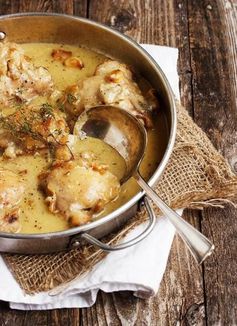 French Canadian Rustic Chicken with Garlic Gravy