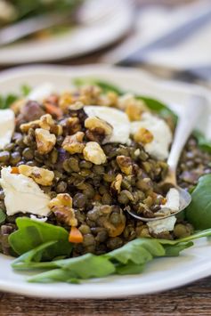 French Lentil Salad with Walnuts and Goat Cheese