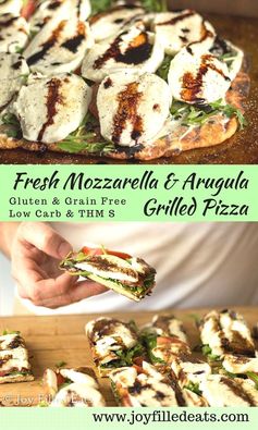 Fresh Mozzarella & Arugula Grilled Pizza – Low Carb & Grain Free