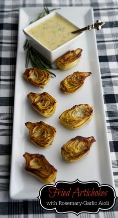 Fried Artichoke Hearts with Rosemary-Garlic Aioli