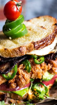 Fried Chicken BLT with Jalapeno Honey