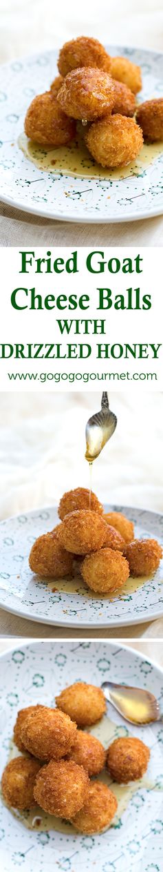 Fried Goat Cheese Balls with Drizzled Honey